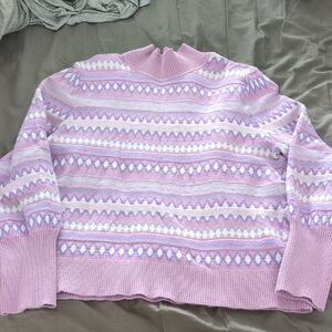 Pink Patterned Women's Sweater